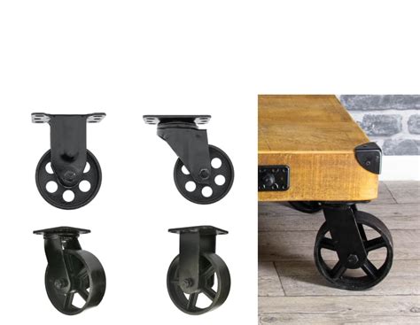 Roulettes pour meuble décoratives et industrielles .